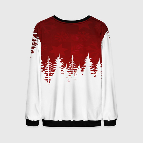 Мужской свитшот Санта по харду / 3D-Черный – фото 2