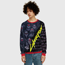 Свитшот мужской Cyberpunk 2077, цвет: 3D-красный — фото 2