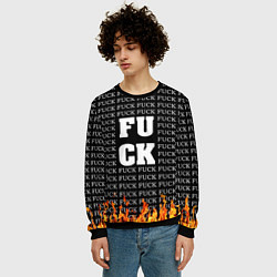 Свитшот мужской F*CK F*CK F*CK, цвет: 3D-черный — фото 2