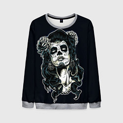 Свитшот мужской Санта Муэрте, цвет: 3D-меланж