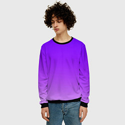 Свитшот мужской Фиолетовый космос, цвет: 3D-черный — фото 2