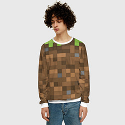 Свитшот мужской Minecraft камуфляж, цвет: 3D-белый — фото 2