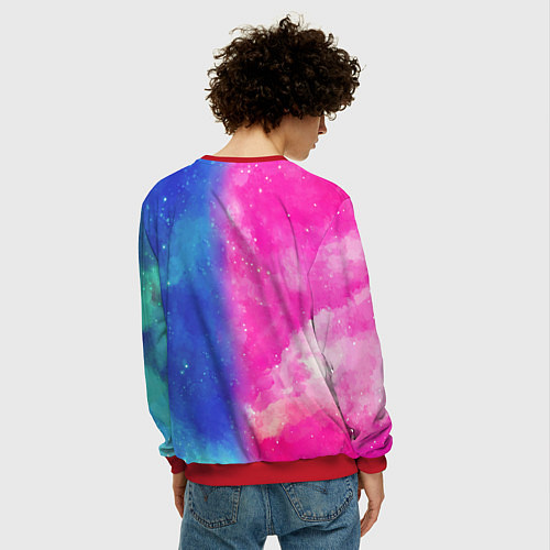 Мужской свитшот Радуга Дэш / 3D-Красный – фото 4