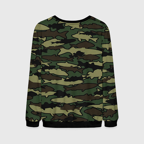 Мужской свитшот Камуфляж акулы / 3D-Черный – фото 2