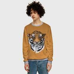 Свитшот мужской Тигр, цвет: 3D-меланж — фото 2