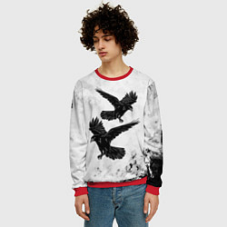 Свитшот мужской Gothic crows, цвет: 3D-красный — фото 2