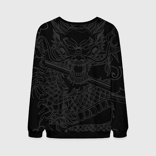 Мужской свитшот ДРАКОН DRAGON / 3D-Черный – фото 2