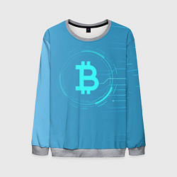Свитшот мужской Bitcoin, цвет: 3D-меланж