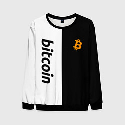 Свитшот мужской БИТКОИН BITCOIN Z, цвет: 3D-черный