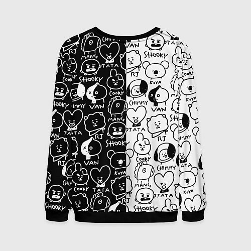 Мужской свитшот BTS BT21 / 3D-Черный – фото 2
