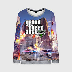 Свитшот мужской ЭКШЕН Grand Theft Auto V, цвет: 3D-меланж