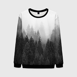 Свитшот мужской Туманный лес, цвет: 3D-черный