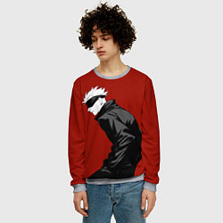 Свитшот мужской Годжо Магическая Битва арт02, цвет: 3D-меланж — фото 2