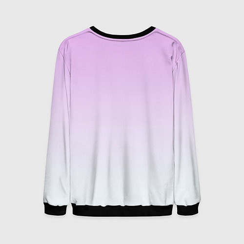 Мужской свитшот Акварельная сирень / 3D-Черный – фото 2