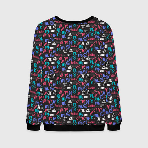 Мужской свитшот Знаки Зодиака / 3D-Черный – фото 2