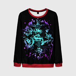 Свитшот мужской Герои аниме, цвет: 3D-красный