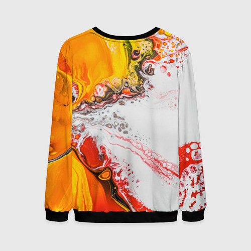 Мужской свитшот Рисунок желтой краской / 3D-Черный – фото 2