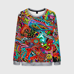 Свитшот мужской Яркая абстракция bright abstraction, цвет: 3D-меланж