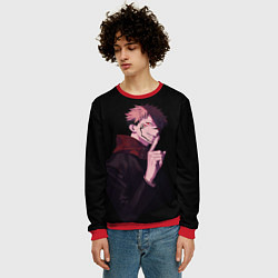 Свитшот мужской МАГИЧЕСКАЯ БИТВА SUKUNA, цвет: 3D-красный — фото 2