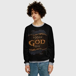 Свитшот мужской God day GOW, цвет: 3D-меланж — фото 2