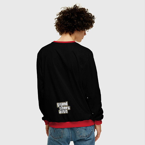 Мужской свитшот Клод GTA 3 / 3D-Красный – фото 4