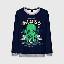 Свитшот мужской Cthulhu Good Luck, цвет: 3D-меланж