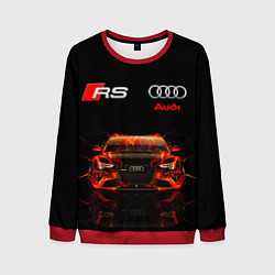 Свитшот мужской AUDI RS 5 FIRE АУДИ РС 5, цвет: 3D-красный