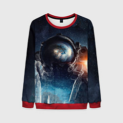 Свитшот мужской Космонавт, цвет: 3D-красный
