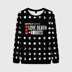 Свитшот мужской LOVE DEATH ROBOTS $$$, цвет: 3D-черный