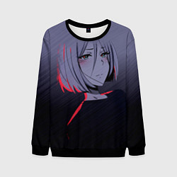 Свитшот мужской Аниме Грустная, цвет: 3D-черный