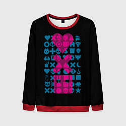 Свитшот мужской Любовь Смерть Роботы, цвет: 3D-красный