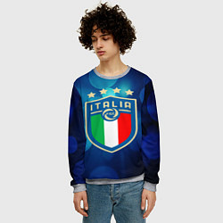 Свитшот мужской Сборная Италии, цвет: 3D-меланж — фото 2