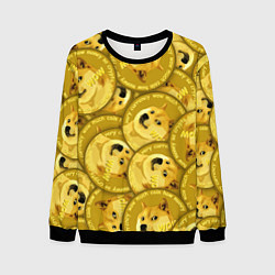 Свитшот мужской DOGECOIN DOGE ДОГИКОИН, цвет: 3D-черный
