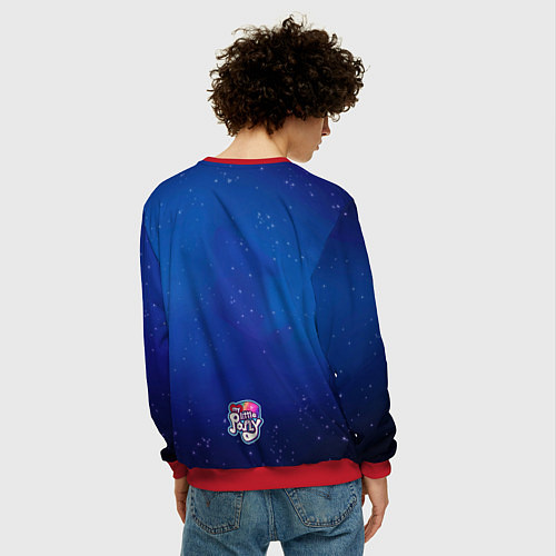 Мужской свитшот Лунная пони / 3D-Красный – фото 4