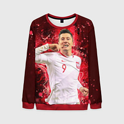 Свитшот мужской Lewandowski Левандовски 9, цвет: 3D-красный