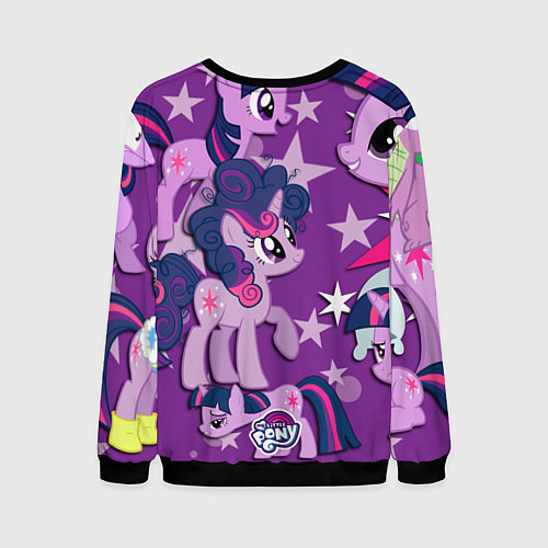 Мужской свитшот Twilight Sparkle / 3D-Черный – фото 2