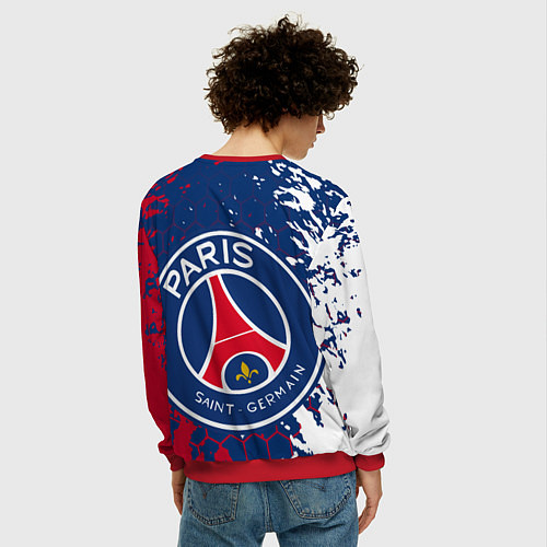Мужской свитшот ФК ПСЖ FC PSG PARIS SG / 3D-Красный – фото 4