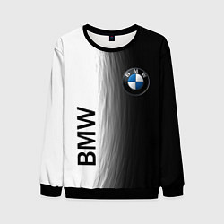 Свитшот мужской Black and White BMW, цвет: 3D-черный
