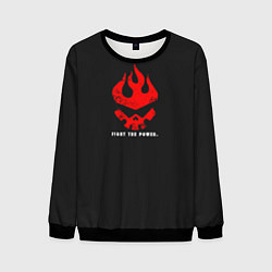 Свитшот мужской Fight the power, цвет: 3D-черный