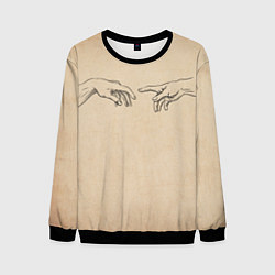 Мужской свитшот Сотворение Адама - гранж