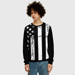 Свитшот мужской ЗВЕЗДНО-ПОЛОСАТЫЙ, цвет: 3D-черный — фото 2