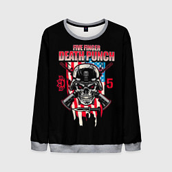 Свитшот мужской 5FDP Five Finger Death Punch, цвет: 3D-меланж