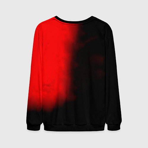 Мужской свитшот Чёрный Аста красный туман / 3D-Черный – фото 2