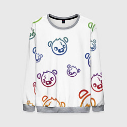 Мужской свитшот White Colorful Bear