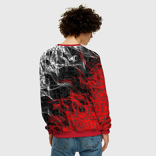 Мужской свитшот Викинги / 3D-Красный – фото 4