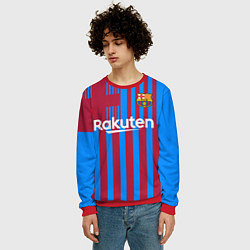 Свитшот мужской Домашняя форма ФК «Барселона», цвет: 3D-красный — фото 2