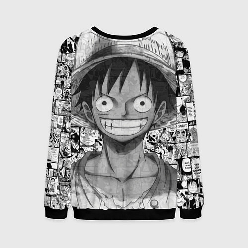 Мужской свитшот Луфи улыбается one piece / 3D-Черный – фото 2