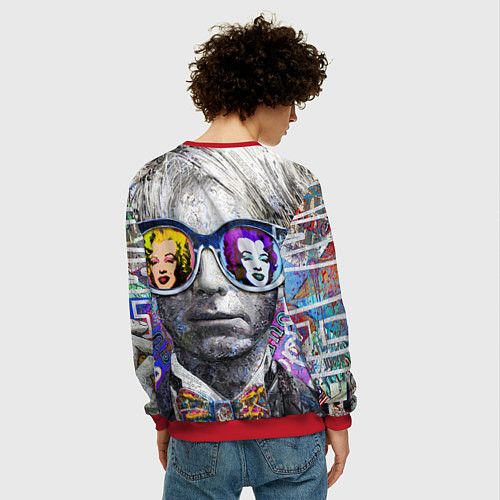 Мужской свитшот Andy Warhol Энди Уорхол / 3D-Красный – фото 4