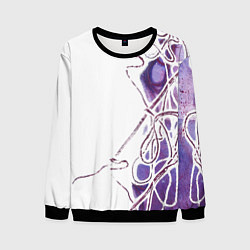 Свитшот мужской Фиолетовые нити, цвет: 3D-черный