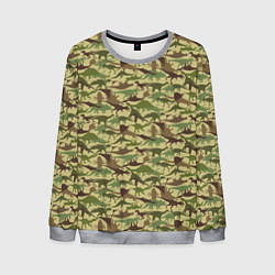 Свитшот мужской Динозавры камуфляж, цвет: 3D-меланж